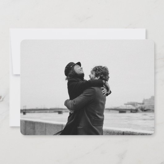 Save The Date Magnifique Papel Picado Photo Mariage rouge chaud (Dos)