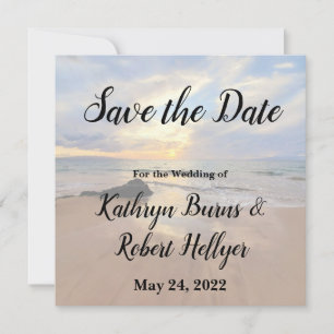 Save The Date Magnifique plage de Maui Sauvez la date