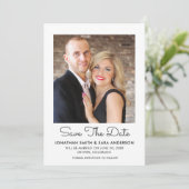 Save The Date Magnifique Script Minimal Enregistrer La Date Phot (Debout devant)