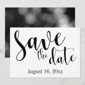 Save The Date Magnifique typographie de script, simple "Évitez l (Devant / Derrière)