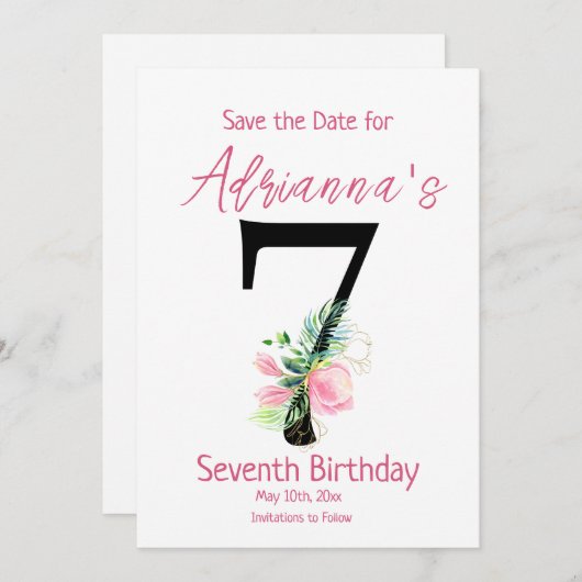 Save The Date Magnolia 7e anniversaire (Devant / Derrière)