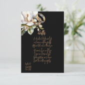 Save The Date Magnolia Mariage Rings Gold Black Wedding Cadeaux (Debout devant)