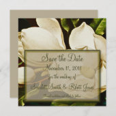 Save The Date Magnolias Mariage Enregistrer l'avis de date (Devant / Derrière)