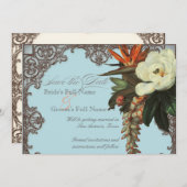 Save The Date Magnolias n Bird of Paradise - Enregistrer la date (Devant / Derrière)