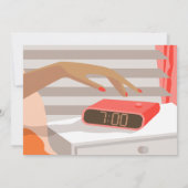 Save The Date Main des femmes poussant le bouton snooze du révei (Dos)