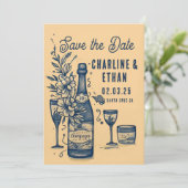 Save The Date Main Drawn Funky Handwriting Enregistrer la date (Debout devant)