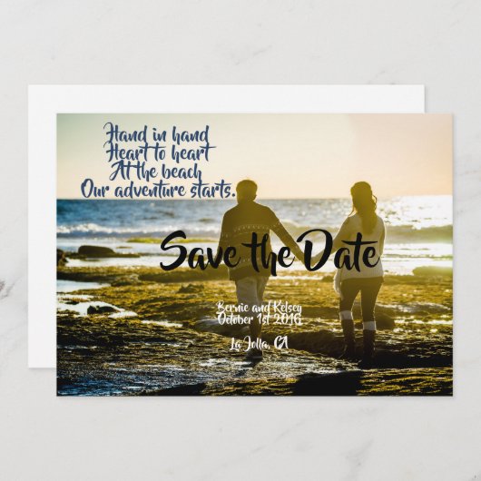 Save The Date Main et main (Devant / Derrière)