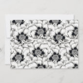 Save The Date Main noire et blanche dessinée florale - Enregistr (Dos)