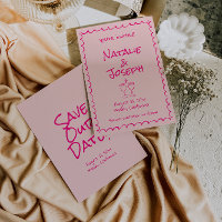 Main rétro dessinée Écrit Mariage coloré ironique