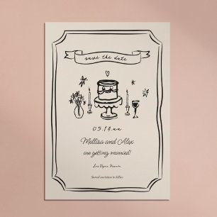 Save The Date Main Whimsical tiré Mariage Quirky