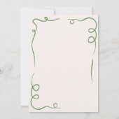 Save The Date Main Whimsical tiré Mariage Vert Quirky (Dos)