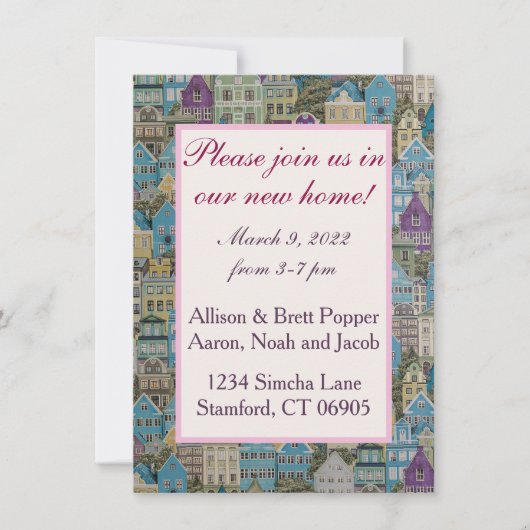 Save The Date Maisons sur la Hill House Party Card (Devant)