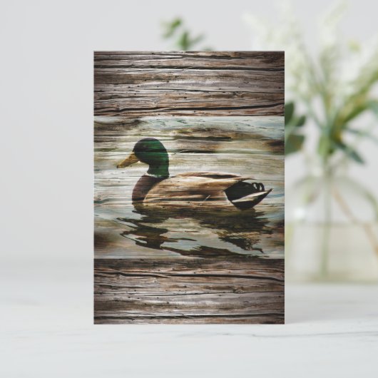 Save The Date Mallard Duck (Debout devant)