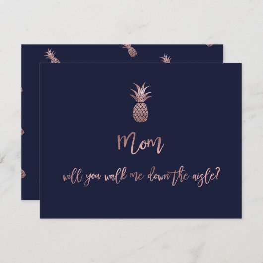 Save The Date Maman rose d'ananas, tu me pousseras... (Devant / Derrière)