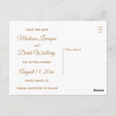 Save the Date Mandal Bruiloft Verloving Bruin Boho Briefkaart (Achterkant)