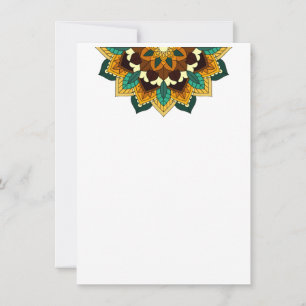 Save The Date Mandala Motif 2002 en jaune et bronzette