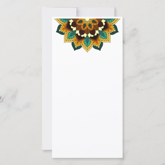 Save The Date Mandala Motif 2002 en jaune et bronzette (Devant)