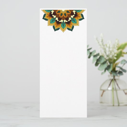 Save The Date Mandala Motif 2002 en jaune et bronzette (Debout devant)