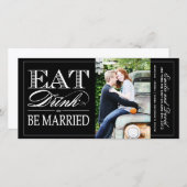 Save The Date Mangez, buvez et soyez mariés Économisez la date I (Devant / Derrière)