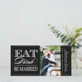 Save The Date Mangez, buvez et soyez mariés Économisez la date I (Debout devant)