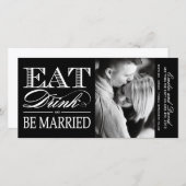 Save The Date Mangez, buvez et soyez mariés Économisez la date I (Devant / Derrière)