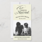 Save The Date Mangez, buvez, soyez mariés Économisez la date Car (Devant)