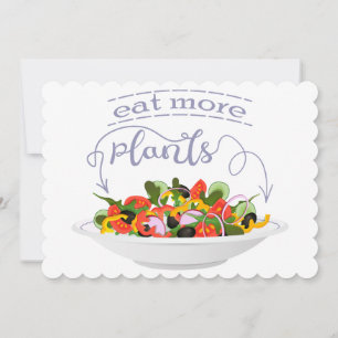 Save The Date Mangez plus de plantes frais motivation salade let