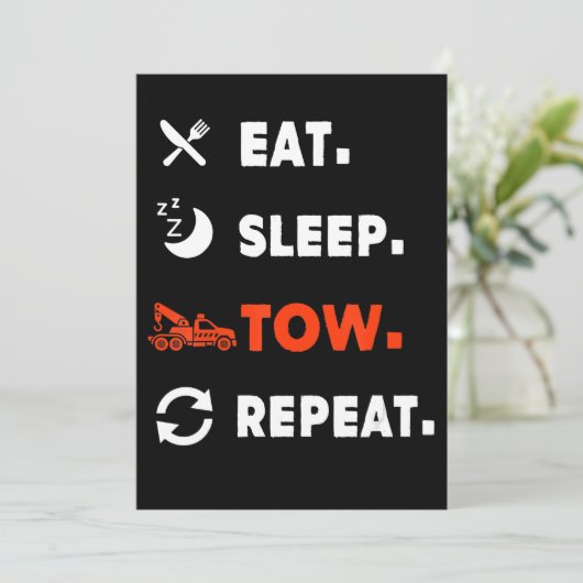 Save The Date Mangez Sleep Tow Repeat Tow Truck Driver Cadeau (Debout devant)