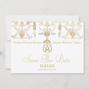 Save The Date Manipulation élégante de Pentacle Or
