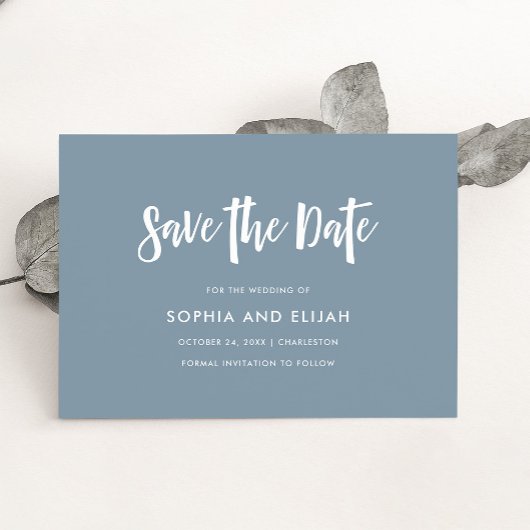 Save The Date manuscrit et moderne | Dusty Blue