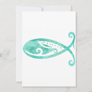 Save The Date Maori Christian Fish Ocean Idée cadeau