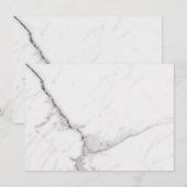 Save The Date Marbre Blanc (Devant / Derrière)