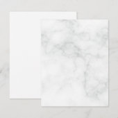 Save The Date Marbre Blanc Moderne (Devant / Derrière)