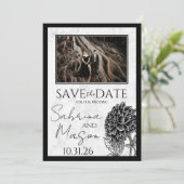 Save The Date Marbre et Fleur (Debout devant)