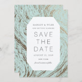 Save The Date Marbre frais / Enregistrer la date (Devant / Derrière)