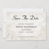 Save The Date Marbre gris classique Enregistrer la date (Devant)