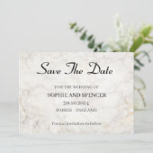 Save The Date Marbre gris classique Enregistrer la date (Debout devant)