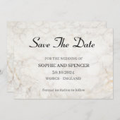 Save The Date Marbre gris classique Enregistrer la date (Devant / Derrière)