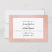 Save The Date Marbre Moderne Pailleté Rose et Or (Dos)