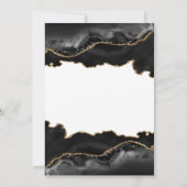Save The Date Marbre Noir Et Or Agate Moderne Enregistrer La Dat (Dos)