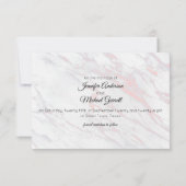 Save The Date Marbre rose et gris moderne (Dos)