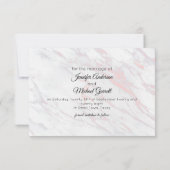 Save The Date Marbre rose et gris moderne (Dos)