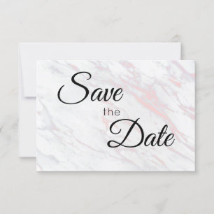 Save The Date Marbre rose et gris moderne