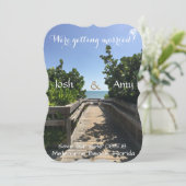 Save The Date Marche sur la Plage Enregistrez la Date (Debout devant)