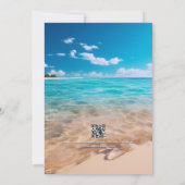Save The Date Marées Turquoise Tropical Palm Tree Beach Mariage (Dos)