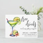 Save The Date Margarita Funny Drink Mariage photo moderne tendan (Debout devant)