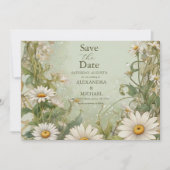 Save The Date Marguerite Daisy Dusty Mariage (Devant)