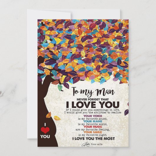 Save The Date Mari à mon homme que j'aime mari (Devant)