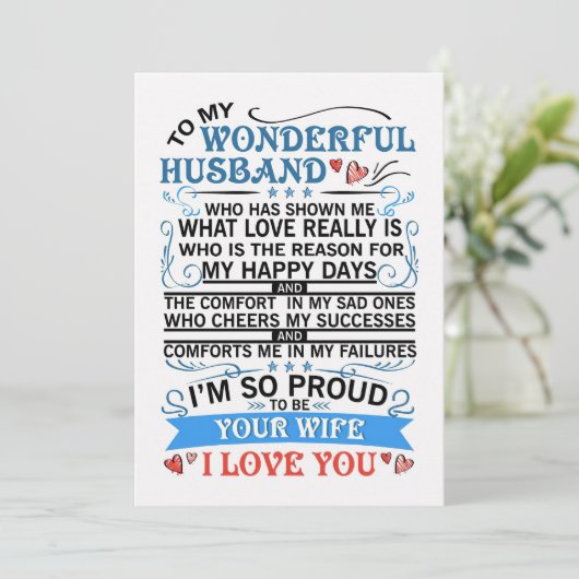 Save The Date Mari À Mon Merveilleux Mari (Debout devant)