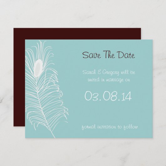 Save The Date Mariage (Devant / Derrière)